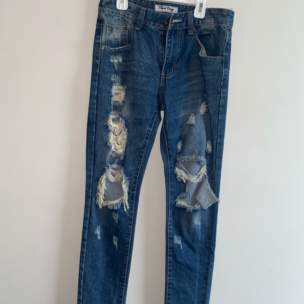 Ripped Distressed Skinny Jeans